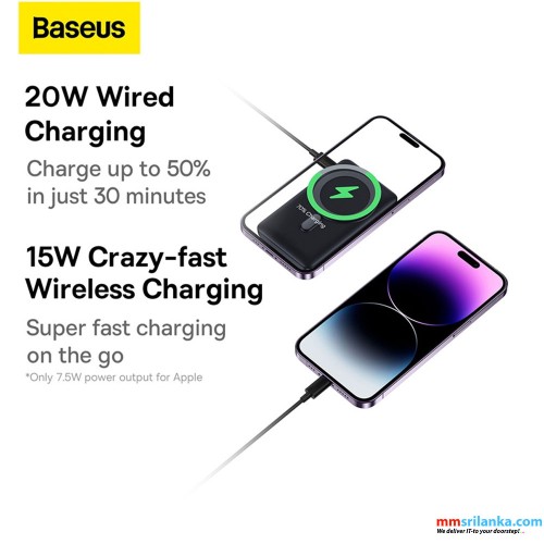 Baseus Magnetic Bracket 10000mAh 20W Wireless Fast Charge Power Bank Dark Blue